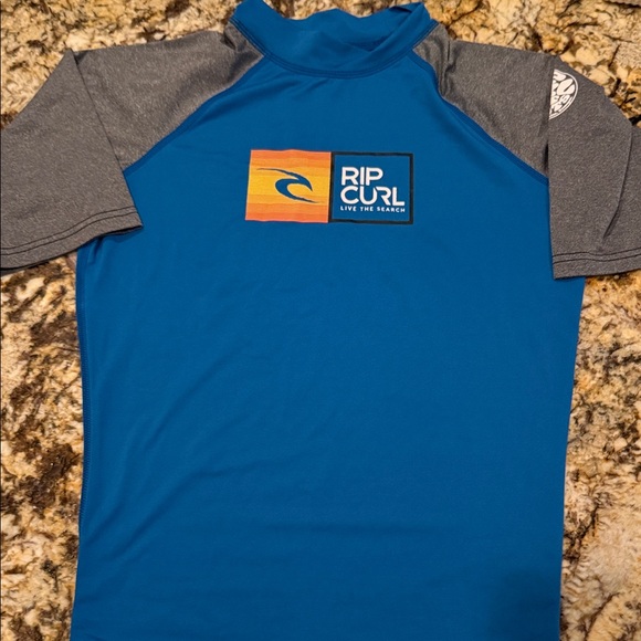 Rip Curl Blue and Gray Surf Shirt - Picture 1 of 8